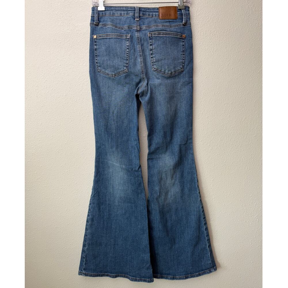 Judy Blue Flare Jeans Double Seam Stretch High Rise - Picture 3 of 15